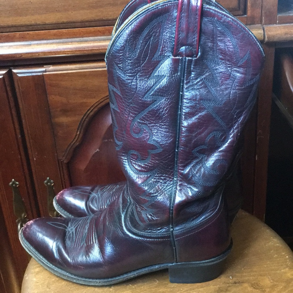 Dan Post Black Sherry MEN’s Cowboy Boots size 8 EW